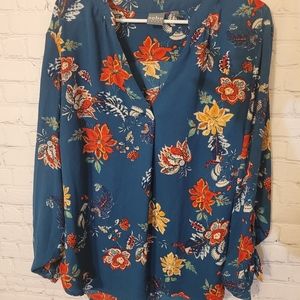 Long sleeve floral blouse